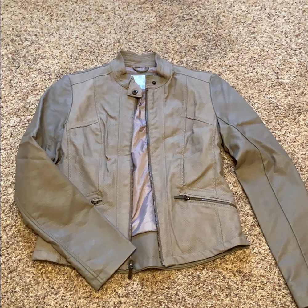 Xhilaration Tan leather jacket